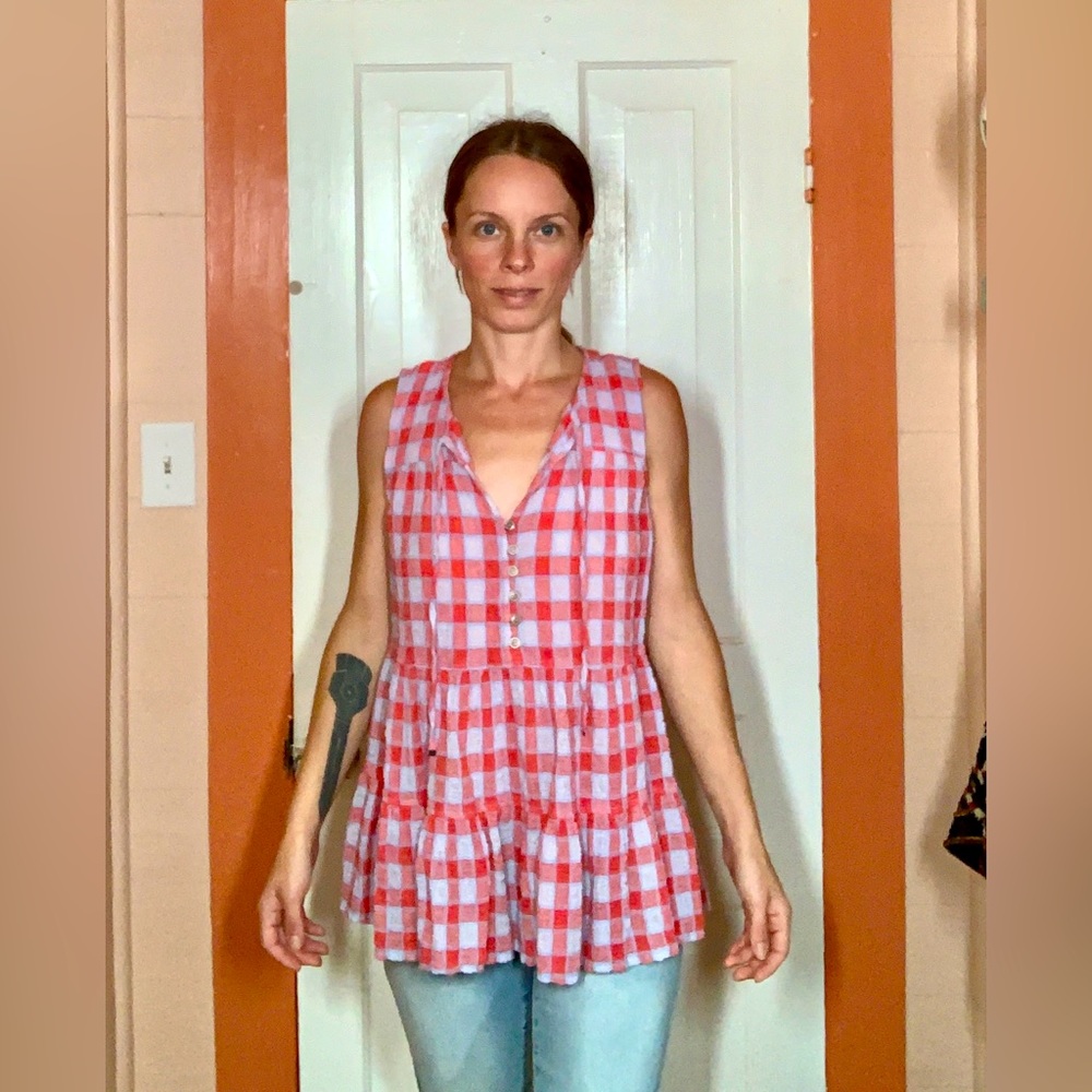 Anthropologie Pilcro Seersucker Top